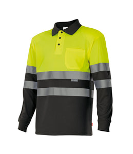 Polo Bicolor Alta Visibilidad Manga Larga