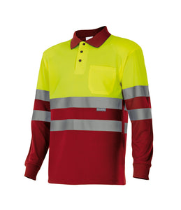 Polo Bicolor Alta Visibilidad Manga Larga