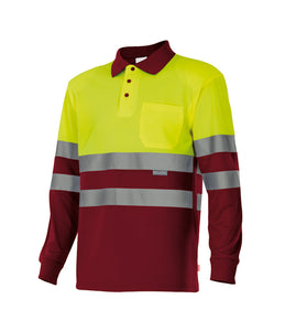 Polo Bicolor Alta Visibilidad Manga Larga
