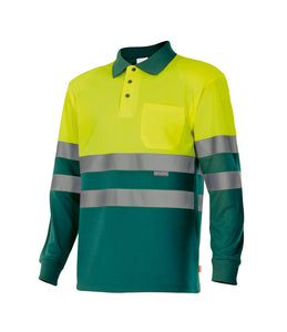 Polo Bicolor Alta Visibilidad Manga Larga