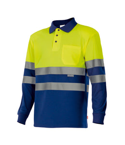 Polo Bicolor Alta Visibilidad Manga Larga