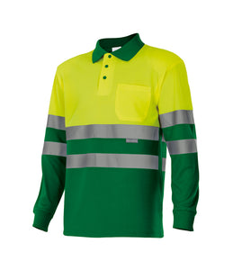 Polo Bicolor Alta Visibilidad Manga Larga